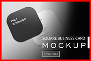 Square Business Card Mockups, a Print Template by resumetemplathttps://d3es (Thumbnail 1 of 6)