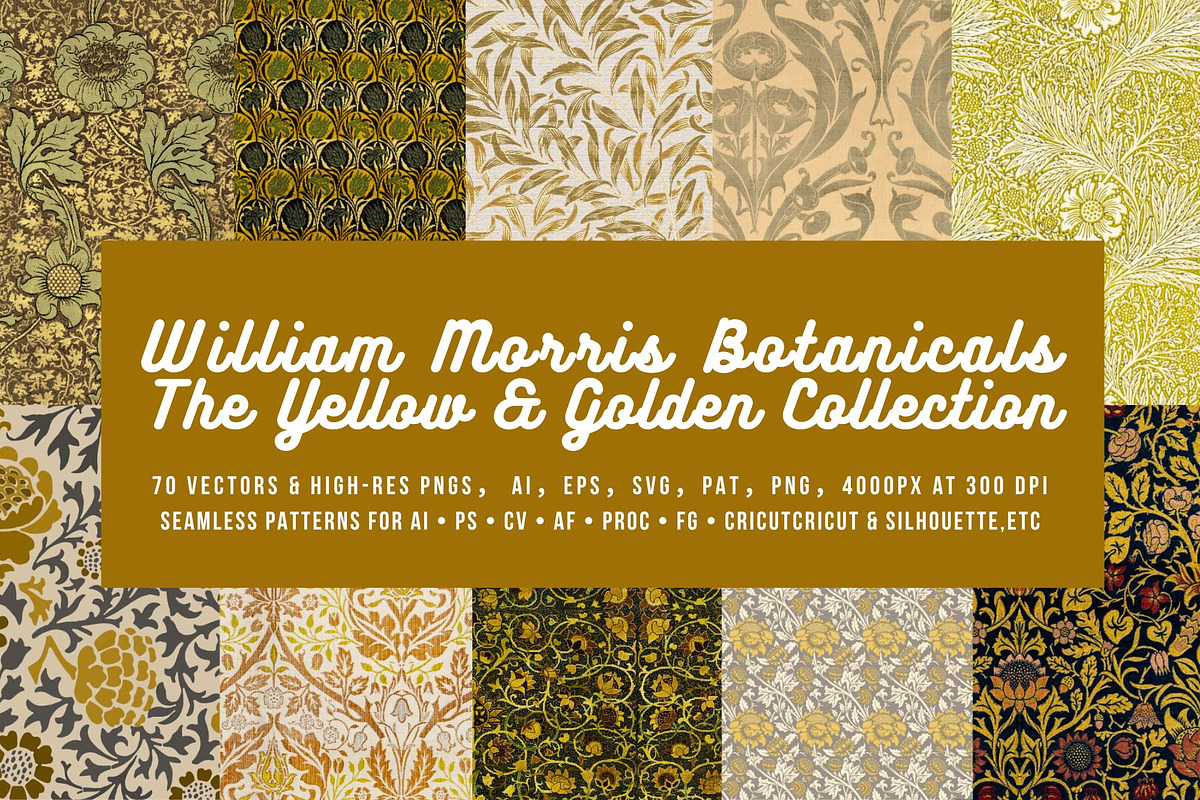 William Morris Seamless Patterns 5, a Pattern Graphic by ARTOZEN DIGITAL (Photo 1 of 19)