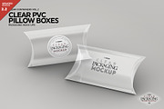 Clear Pillow Boxes Packaging Mockup, a Packaging Mockup by INCDesign (Thumbnail 1 of 7)