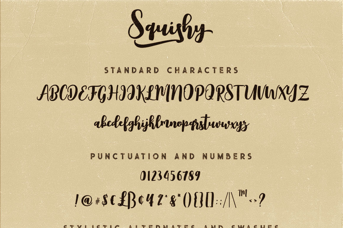 Squishy Script Font preview 6