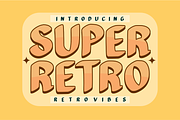 Super Retro - Groovy Vintage Font, a Sans Serif Font by KiddoGlyphs Studio (Thumbnail 1 of 3)