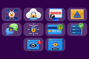 Internet Security 3D Icon Pack