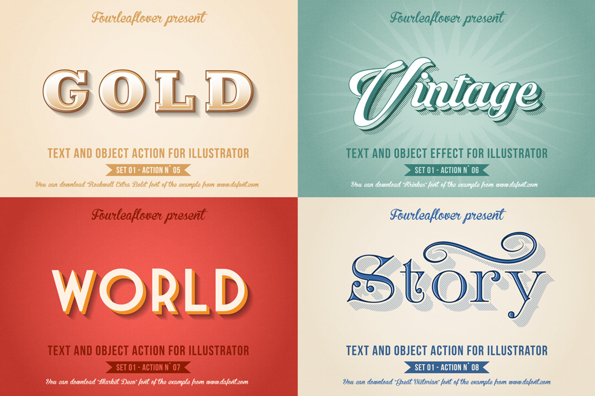 Illustrator Vector Text Effects preview 4