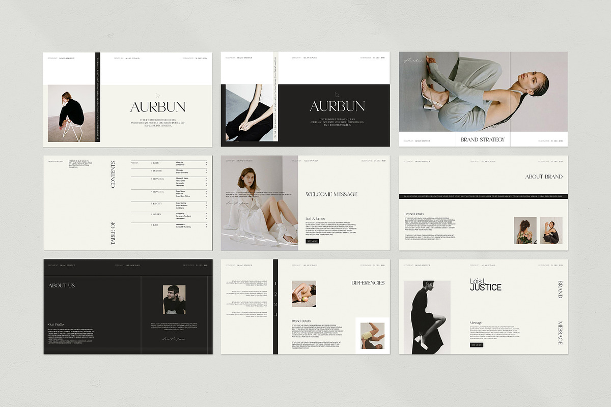 AURBUN | Brand Strategy Template, a Presentation Template by evgenystudio (Photo 9 of 11)