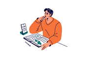People study at desk set, an Education Illustration by PaperTrident (Thumbnail 15 of 19)
