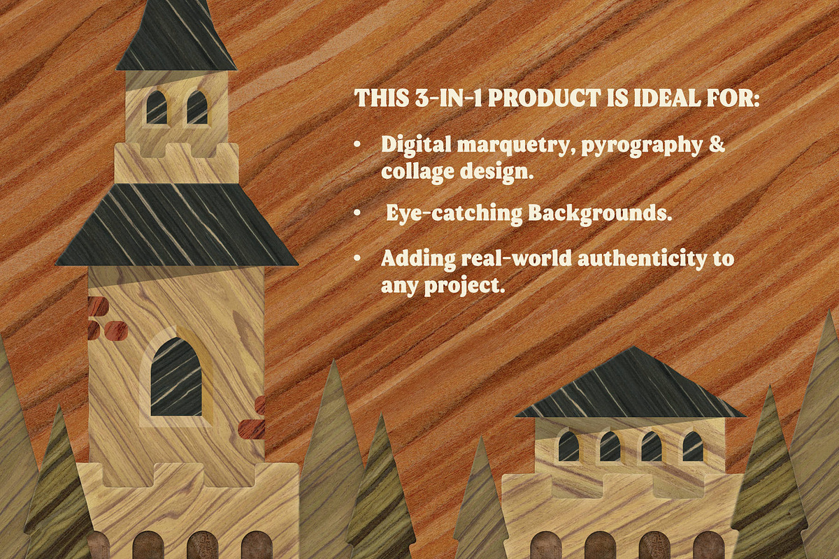 Wood Textures & Pyrography Effects, a Layer Style Add-On by The Artifex Forge (Photo 6 of 20)