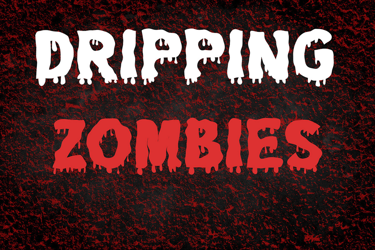Dripping Zombie Halloween Font, a Font by vladocar (Photo 8 of 8)