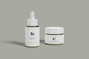 Cosmetic Cream Jar & Dropper Bottle, a Packaging Mockup by Pexelcorner (Thumbnail 5 of 9)
