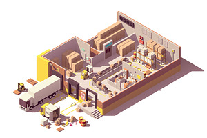 Vector Warehouse Cross-section