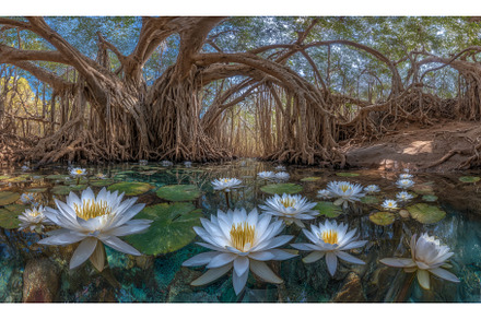 The roots of trees in a mangrove, a Nature Photo by ZinetroN