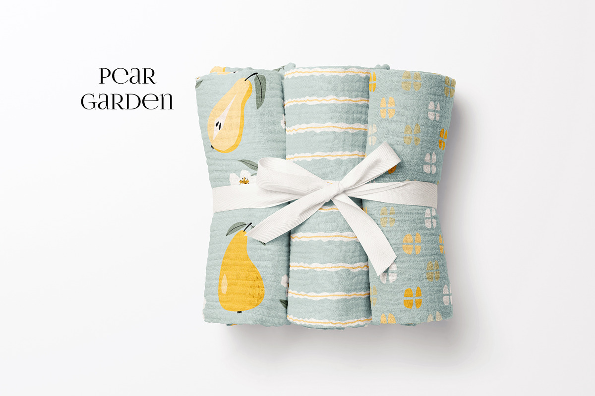 Pear Garden – Seamless Pattern Set, a Pattern Graphic by PROTEA Watercolor Studio (Photo 4 of 8)