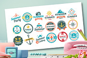 63 SUMMER VINTAGE BADGE & RIBBON, a Branding & Logo Template by Toonsteb (Thumbnail 5 of 16)