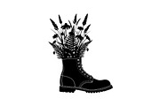 Floral Boot Silhouette Bundle, an Illustration by Gaye Art (Thumbnail 4 of 31)