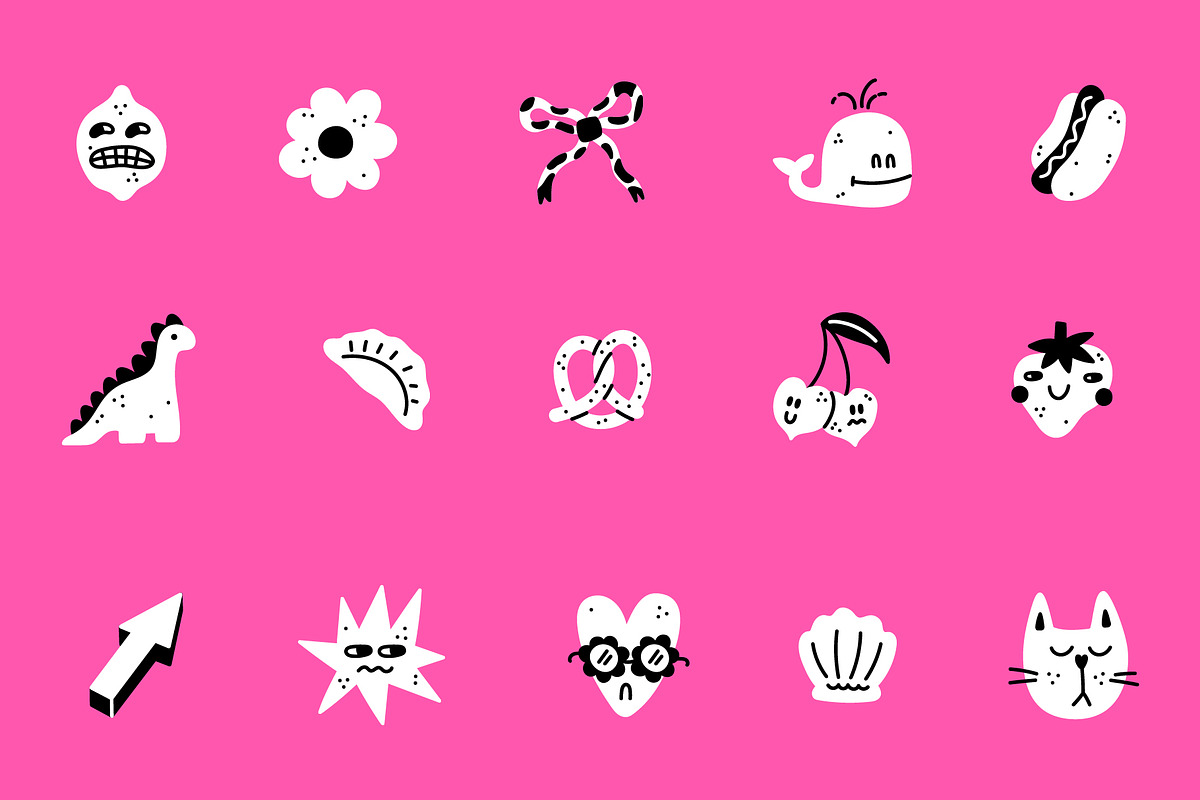 CUTE! Vector Doodle Set, an Illustration by katieromanoff_art (Photo 6 of 11)