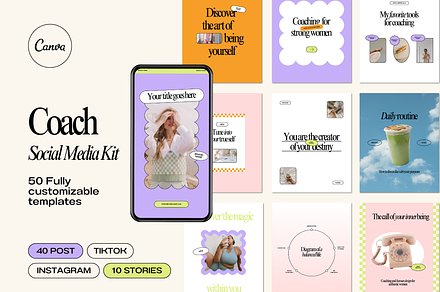 Coach | Social Media Kit, a Social Media Template by Mila Estudio