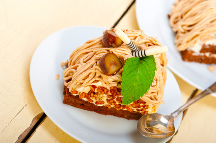 chestnut cream cake dessert, a Background Photo by keko64