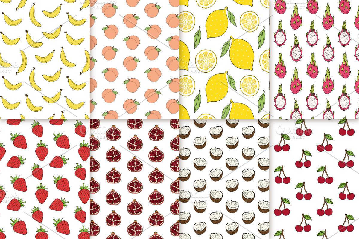 Fruit prints set, a Pattern Graphic by Swetsol (Photo 2 of 6)