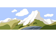 Nature landscapes with road set, a Seasonal Illustration by Good Studio (Thumbnail 2 of 7)