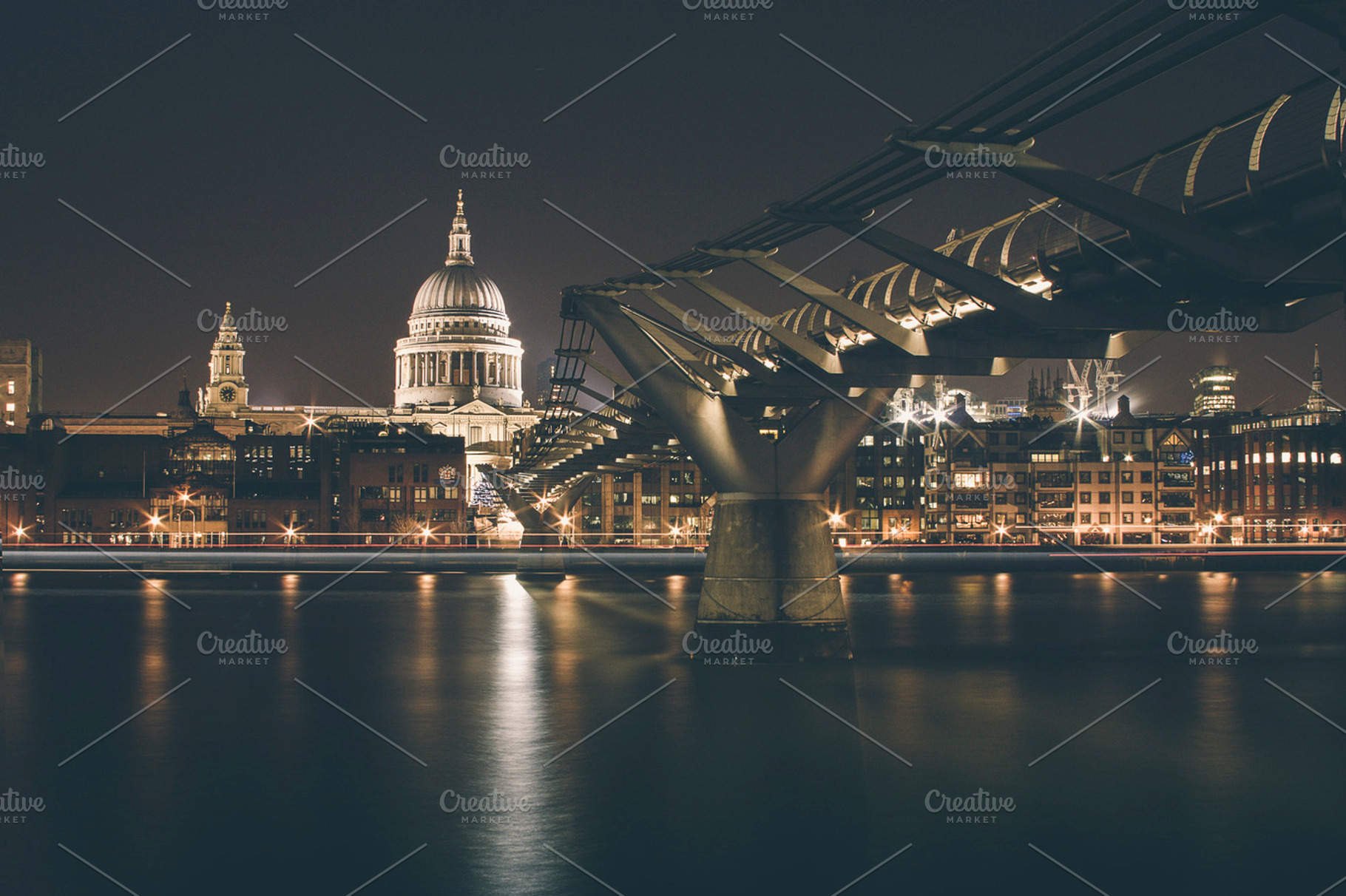 Millennium bridge featuring bridge, london, and millennium