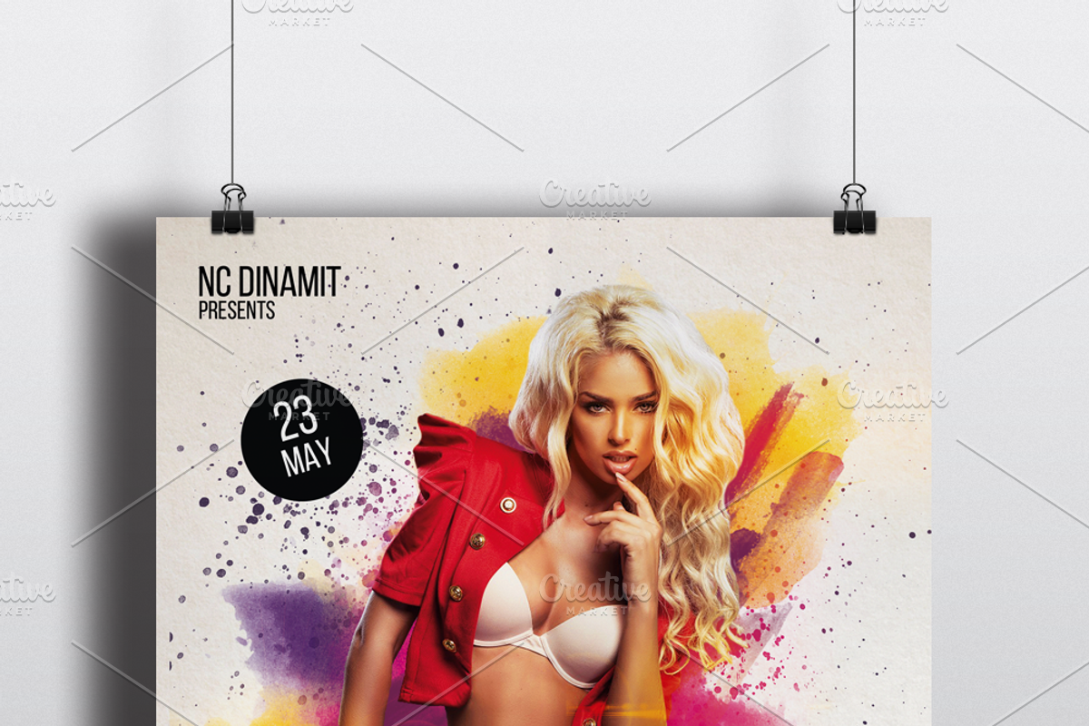 EDM Party Flyer Template, a Flyer Template by Malaxay (Photo 2 of 3)