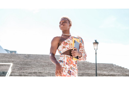 Confident black LGBTQ woman with, a Person Photo by Daniel Megias