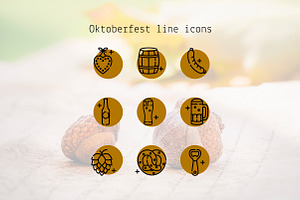 Oktoberfest Line Icons, an Outline Icon by Lyolya Profitrolya