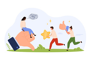 Receiving Positive Negative design, a Person Illustration by Flashvector