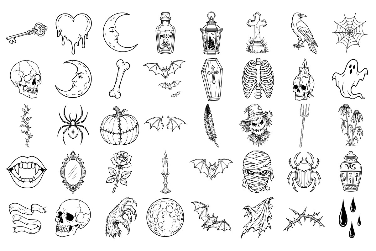 Witchy Halloween SVG Graphics, a Seasonal Illustration by DENIDigitalArtSudio (Photo 3 of 6)