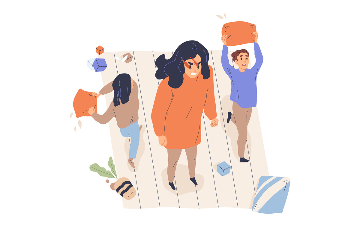 Hard parenting concept set, a Person Illustration by Good Studio (Photo 5 of 5)