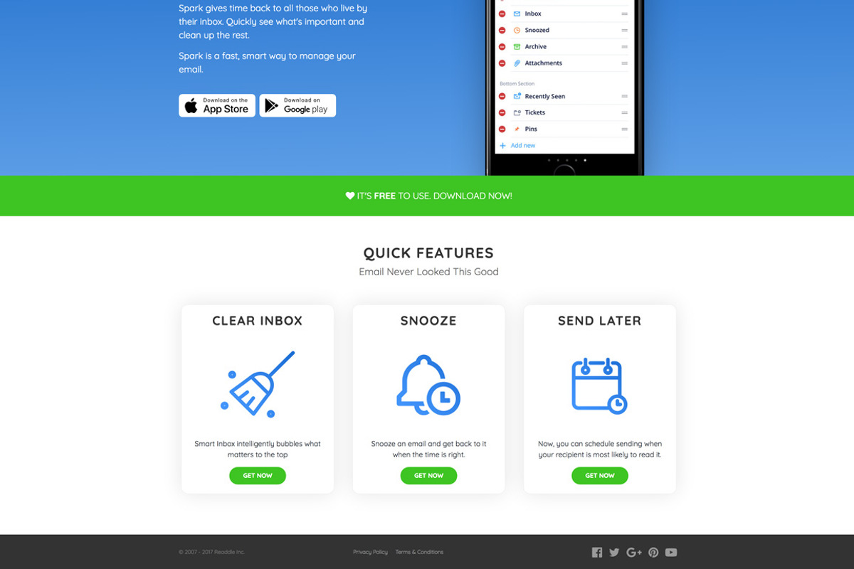 Mobile Application Landing Page, a Landing Page Template by IQSIR (Photo 5 of 5)