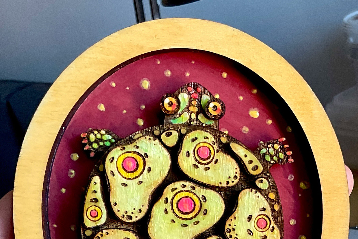 DIY Turtle Laser Cut File Craft Deco, an Object Illustration by Bubert Art (Photo 6 of 9)