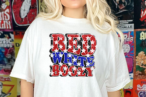 Red White Boozy Retro PNG