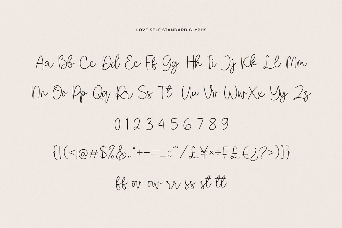 Love Self | Lovely Script Font, a Script Font by Heinzel Std (Photo 11 of 15)