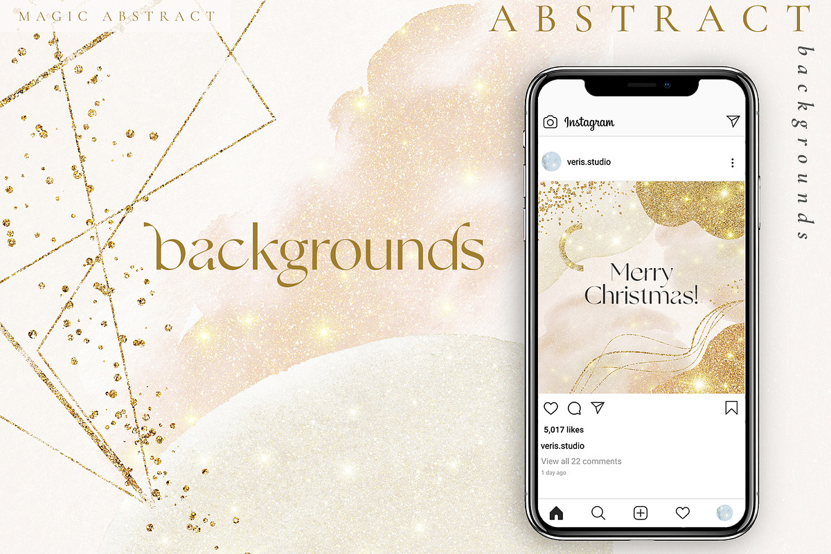 Christmas Abstract Gold Shapes, a Texture Graphic by Veris Studio (Photo 7 of 10)
