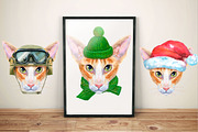 Portraits of oriental cat, an Animal Illustration by Watercolor fantasy (Thumbnail 3 of 6)