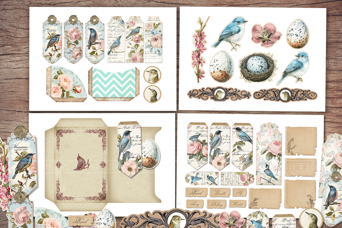 Bird Scrapbook Kit, an Animal Illustration by Secret Helper (Photo 4 of 8)