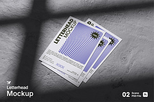 Letterhead Mockup, an Advertising Mockup by Rielismee