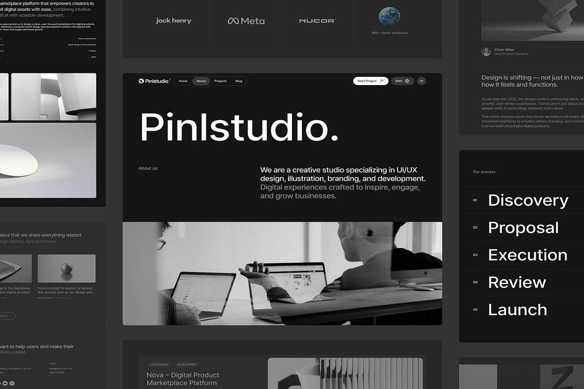 Pinlstudio - Modern Portfolio UI Kit, an UI Kit Template by Lumina_ui_ux202 (Photo 2 of 4)