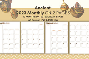 2023 Dated Monthly Planner - 2 Pages