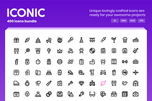 ICONIC - 400 Vector Line Icons