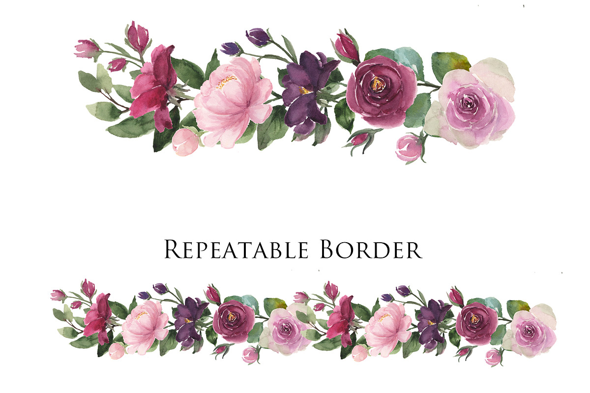 Large Set Blush & Burgundy Florals, an Illustration by Graphic Blue Bird (Photo 7 of 11)