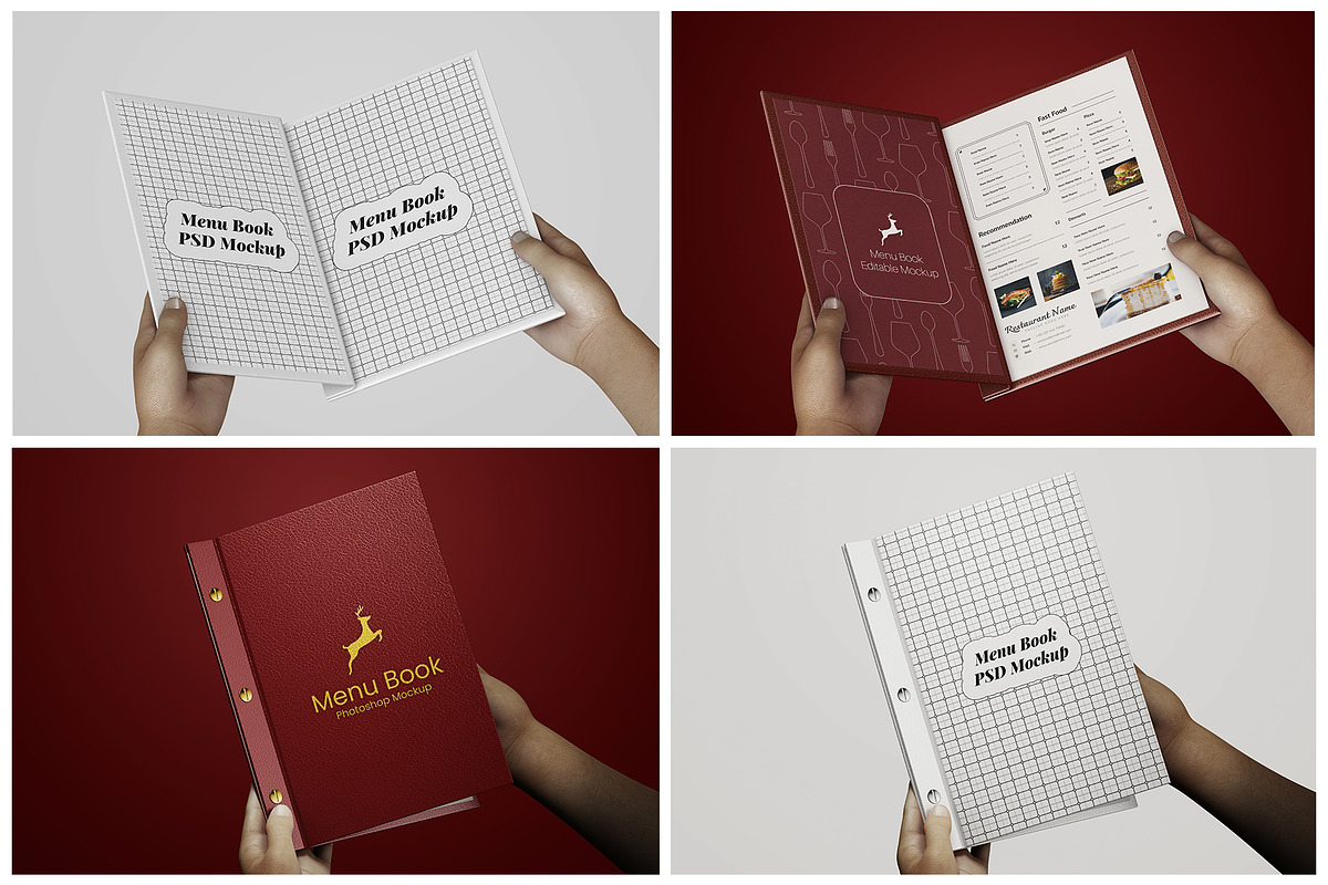Menu Book Mockup Set - Leather Cover, a Books & Magazine Mockup by Remnand Studio (Photo 7 of 10)