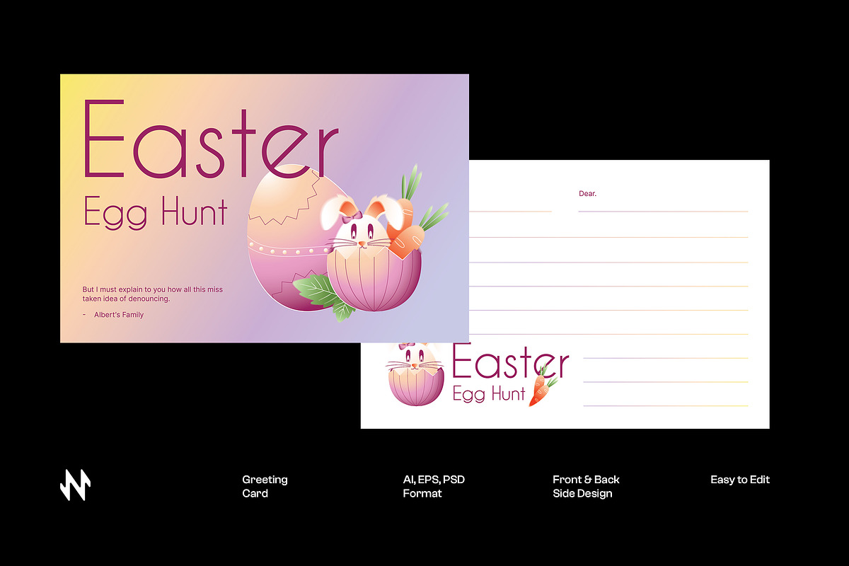 Easter Greeting Card, a Card Template by Neermana (Photo 1 of 4)