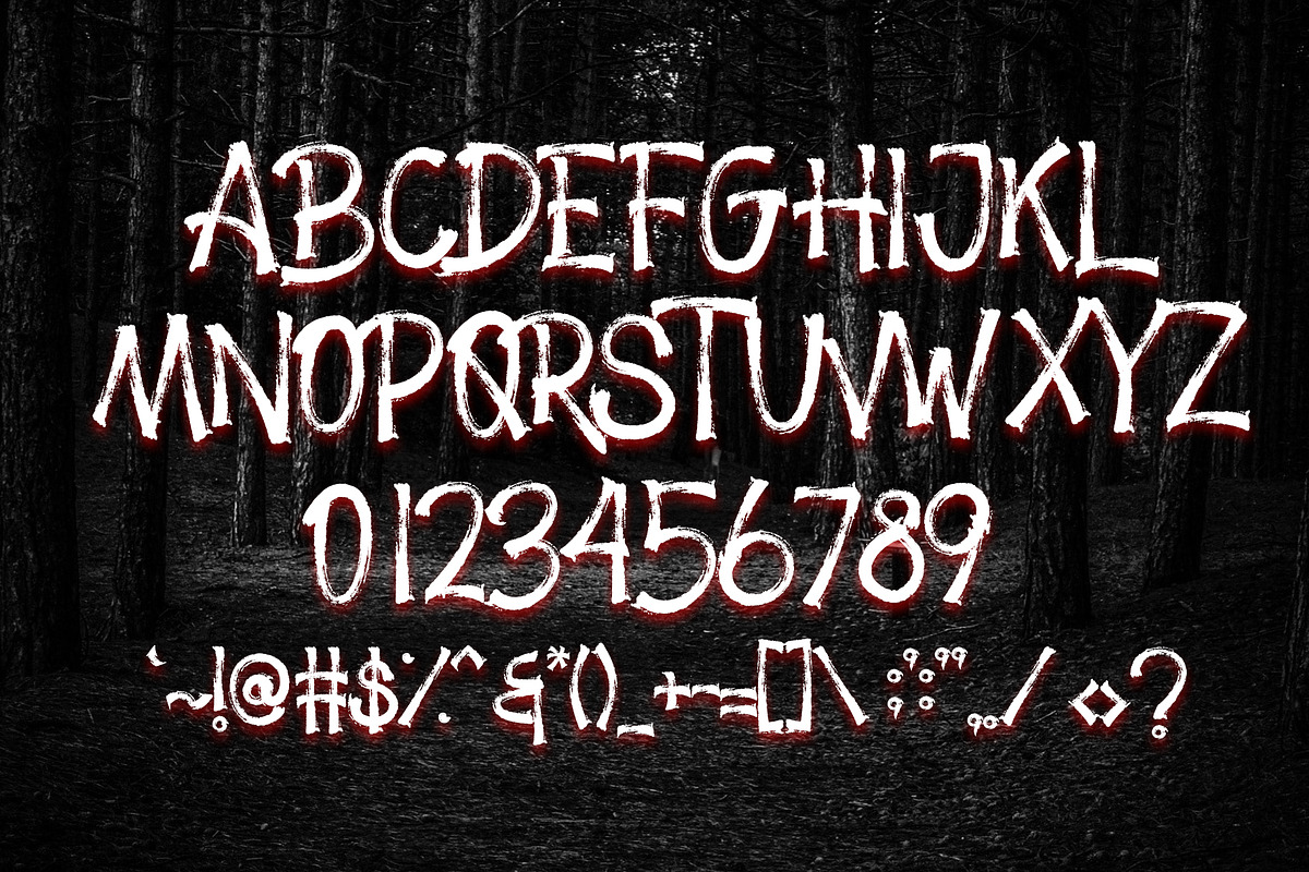 Dark Silence - Creepy Brush Font preview 5