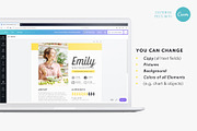 Blogger Media Kit Canva Template, a Presentation Template by White Dreamers (Thumbnail 3 of 4)
