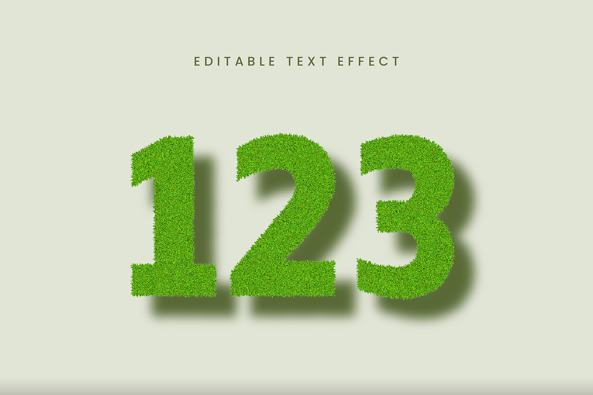 Soft Grass 3D Bold Text Effect preview 2