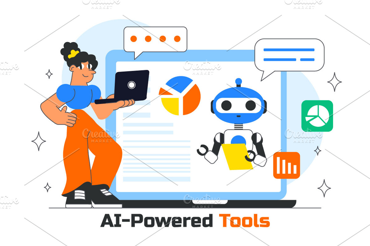10 AI Powered Tools Illustration, a Technology Illustration by denayunebgt (Photo 4 of 4)