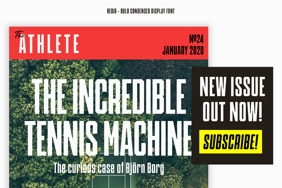 Redig - Condensed bold sans preview 2
