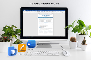 Editable Resume Word, Docs & Pages