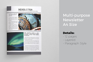 Newsletter Template 12 Pages, a Magazine Template by GreenDesign